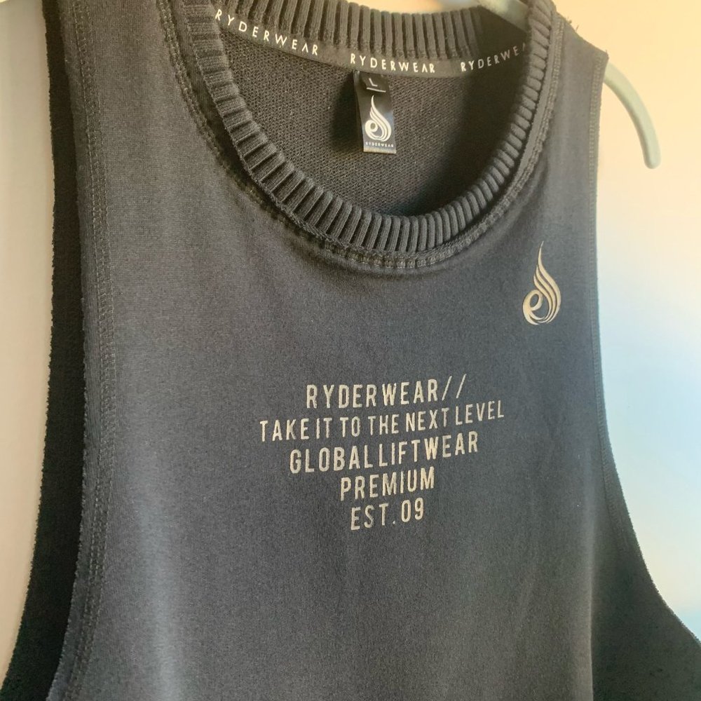 Ryderwear Black Duty Fleece Muscle Tank Size Large